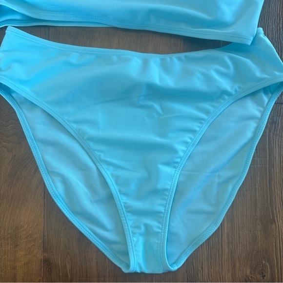Tahari Light Blue Ruffle Bikini Set - Picture 3 of 8